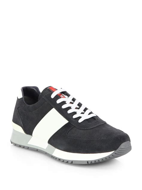 suede prada trainers mens|authentic men prada sneakers.